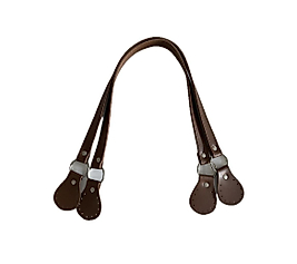 İKİLİ KULAKLI DERİ SAP - kahverengi