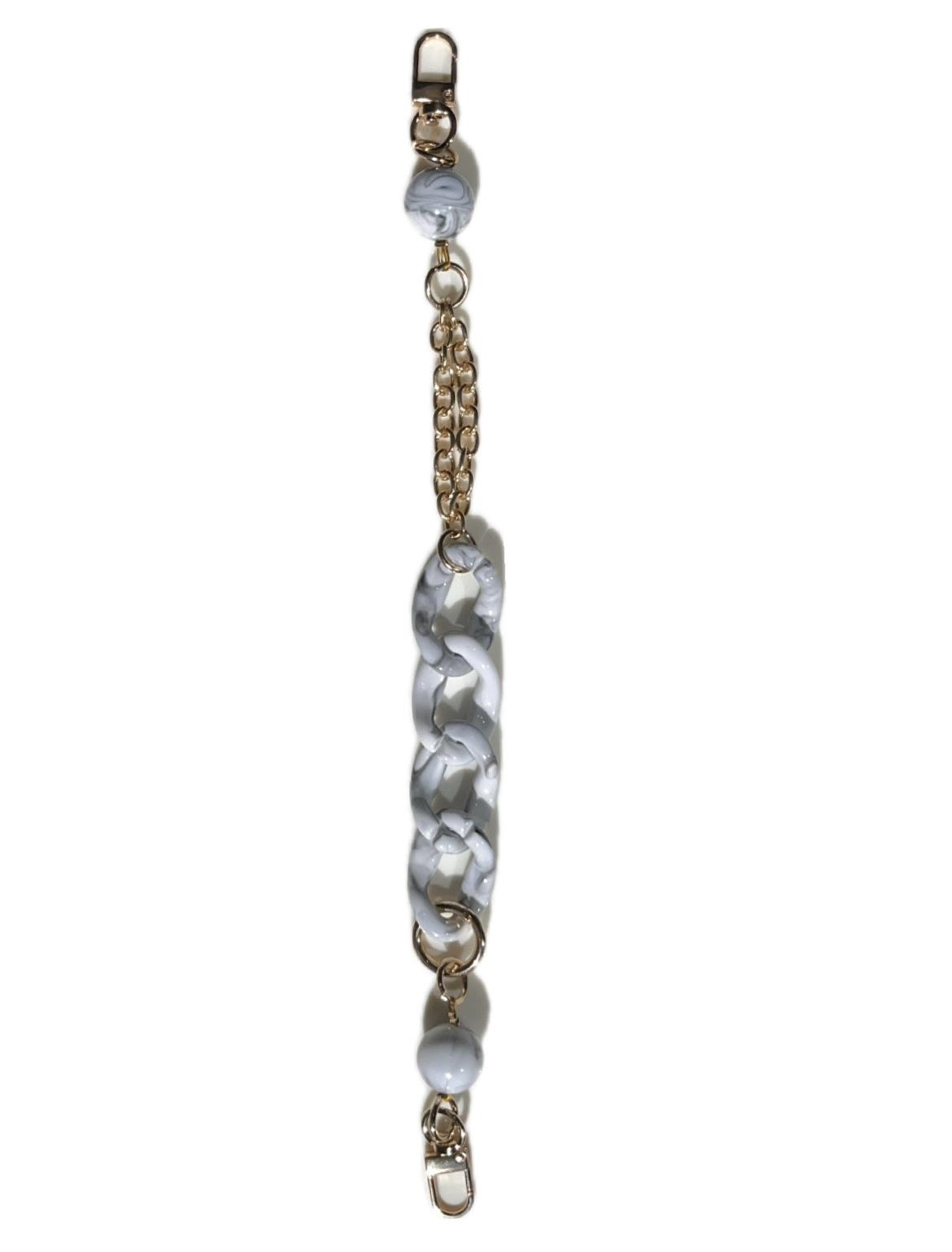 AKRİLİK BONCUKLU ZİNCİRLİ LÜKS ÇANTA SAPI